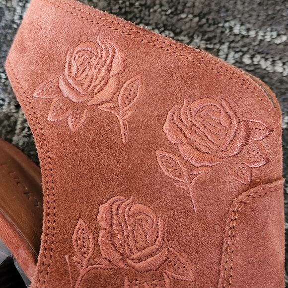 Rust Open Toed Ankle Booties - Picture 3 of 4